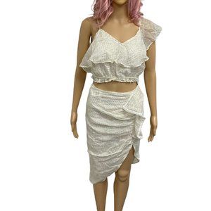 Lurex Ruffle 2 Piece sTop and Skirt